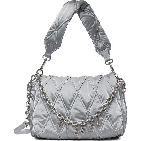  Diesel Silver Charm-d Shoulder M Bag 