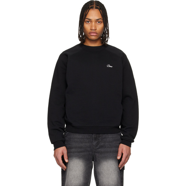  Dime Black Cursive Small Logo Crewneck Sweatshirt 