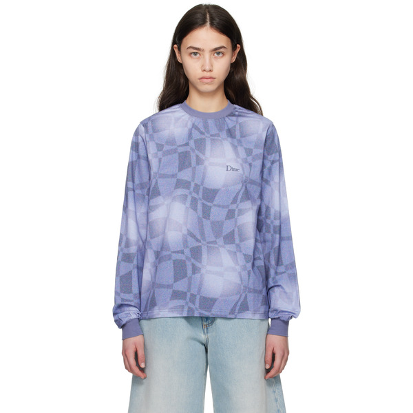  Dime Blue Abstract Ls T-shirt 