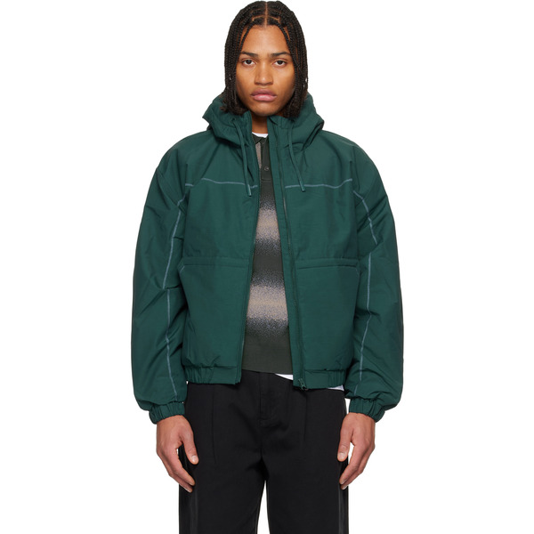  Dime Green Quilted Ripstop Puffer Jacket 