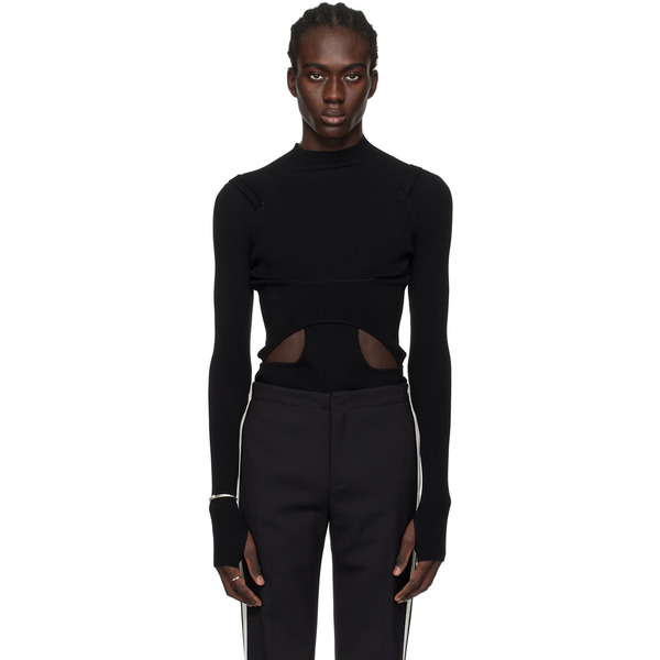  Dion Lee Black Interlink Skivvy Turtleneck 