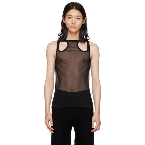  Dion Lee Black Shift Loop Tank Top 