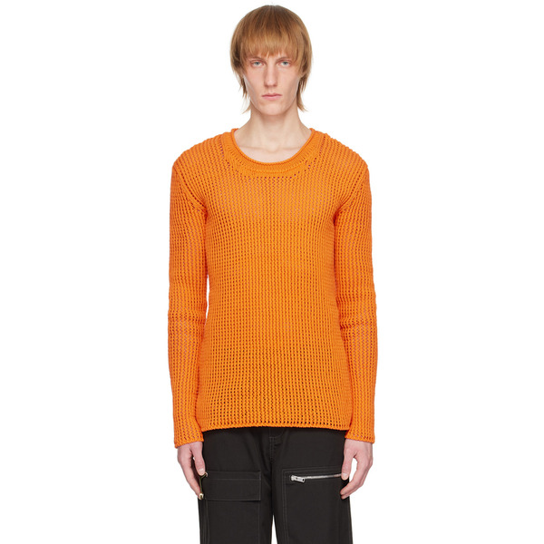  Dion Lee Orange Grid Sweater 