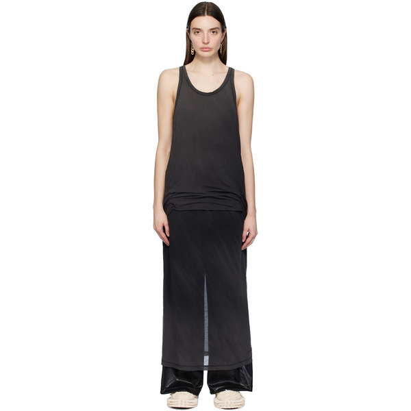  Doublet Black Layered Maxi Dress 
