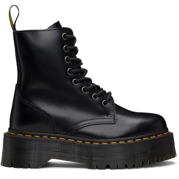 Dr. Martens Black Jadon Boot Smooth Leather Platform Boots 