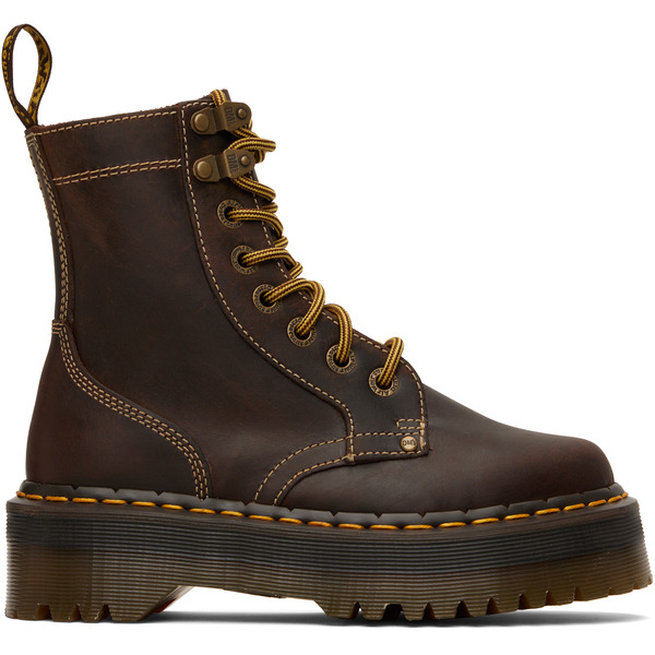  Dr. Martens Brown Jadon Arc Platform Boots 