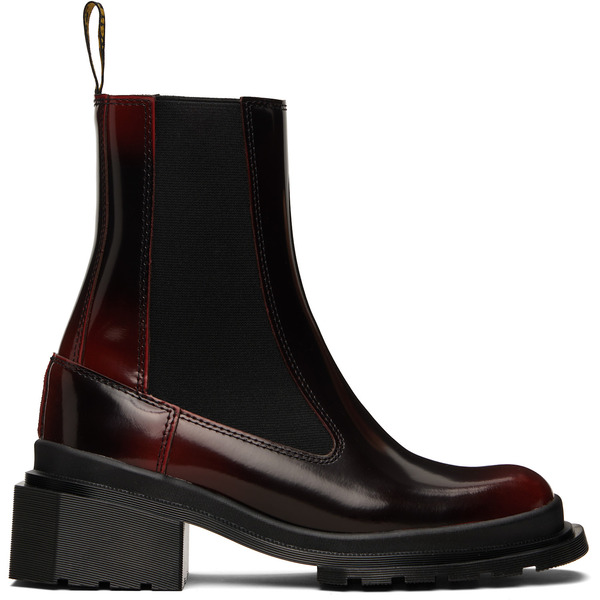  Dr. Martens Burgundy Maybole Square Toe Chelsea Boots 