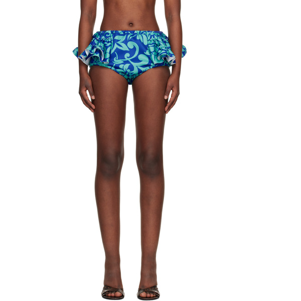  Dries Van Noten Blue Ruffled Briefs 