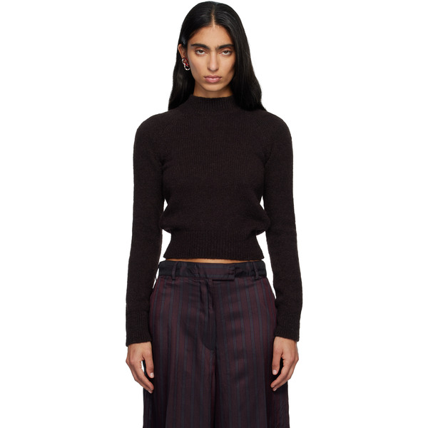  Dries Van Noten Brown Fitted Sweater 