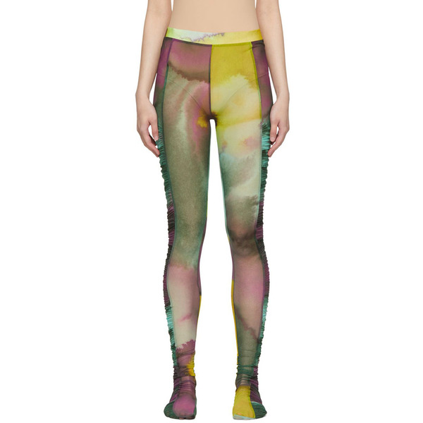 Dries Van Noten Yellow Ruffled Tights 