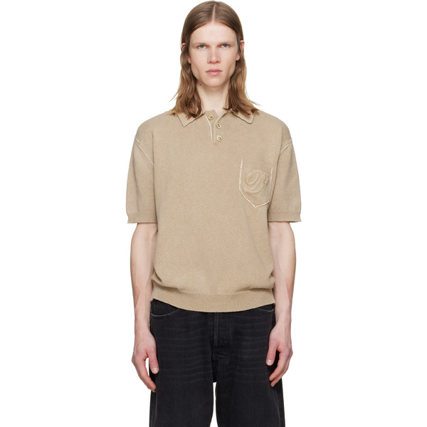  Dsquared2 Beige 'dsquared2 Signature' Short Sleeves Polo 