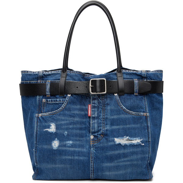  Dsquared2 Blue Belted Denim Tote 