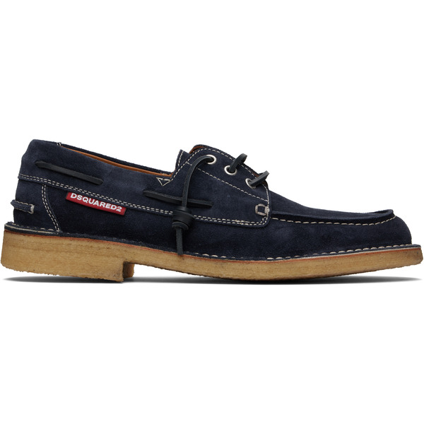  Dsquared2 Navy Neoclassic Boat Shoes 