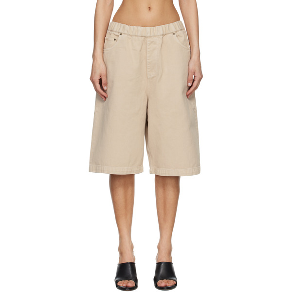  Entire Studios Beige Spar Denim Shorts 