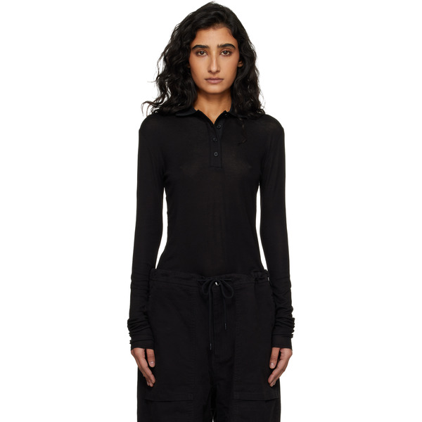  Entire Studios Black Ls Polo 