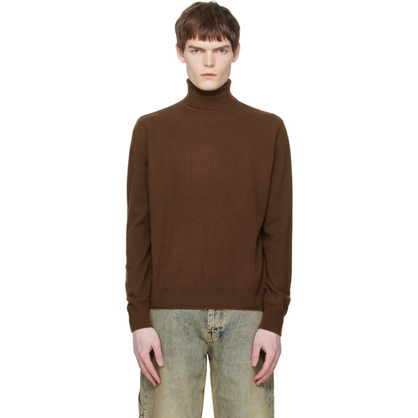  Entire Studios Brown Knit Turtleneck 
