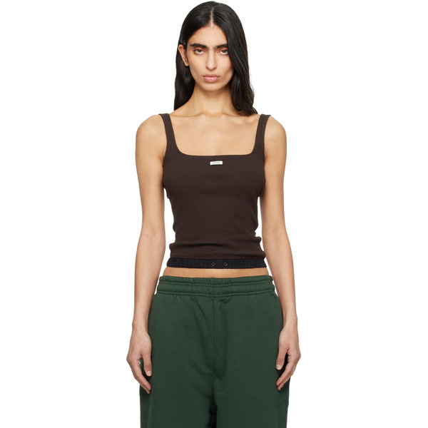  Entire Studios Brown Lounge Tank Top 