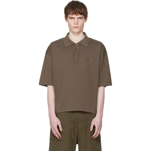  Entire Studios Brown Ss Club Polo 