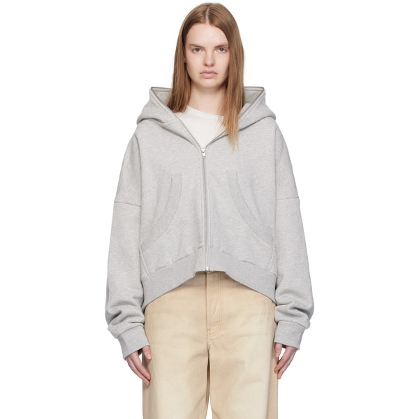  Entire Studios Gray Eternal Zip Hoodie 