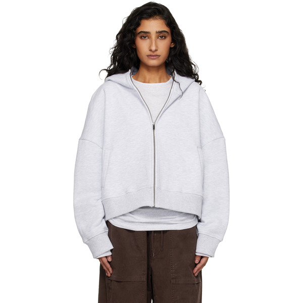  Entire Studios Gray Eternal Zip Hoodie 