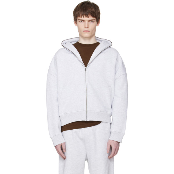  Entire Studios Gray Eternal Zip Hoodie 