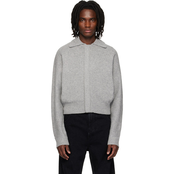  Entire Studios Gray Marla Bomber Cardigan 