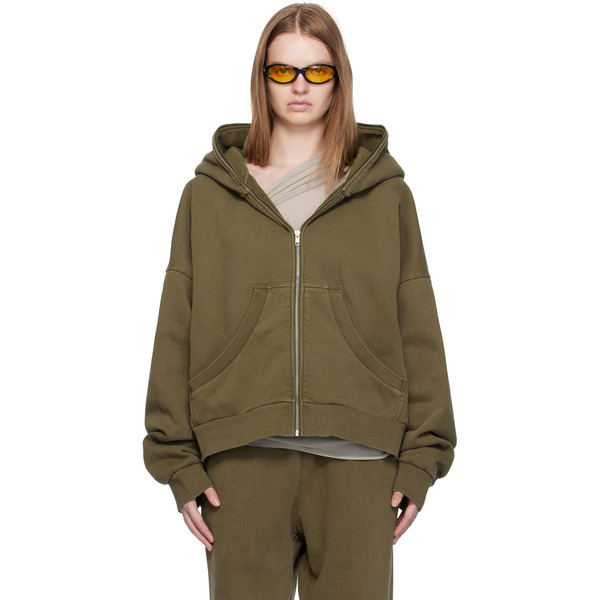  Entire Studios Green Eternal Zip Hoodie 