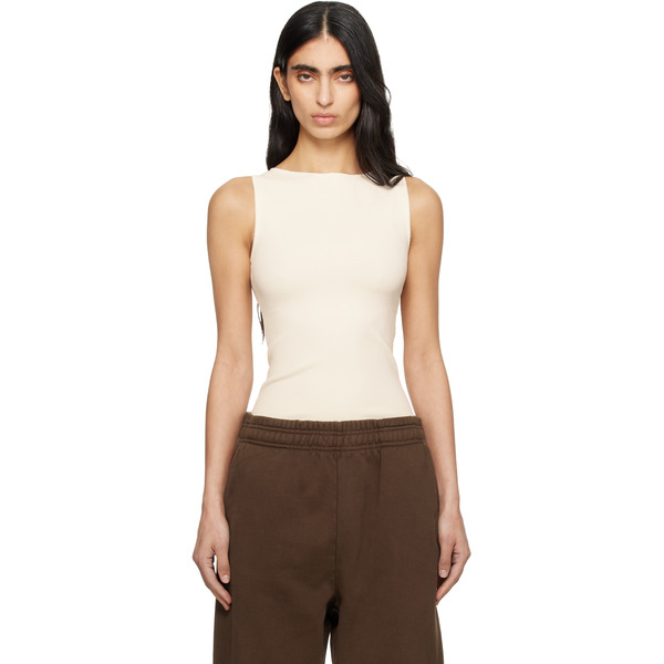  Entire Studios Off-white Boat Neck Top 