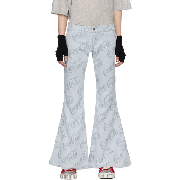  Erl Blue Jacquard Jeans 