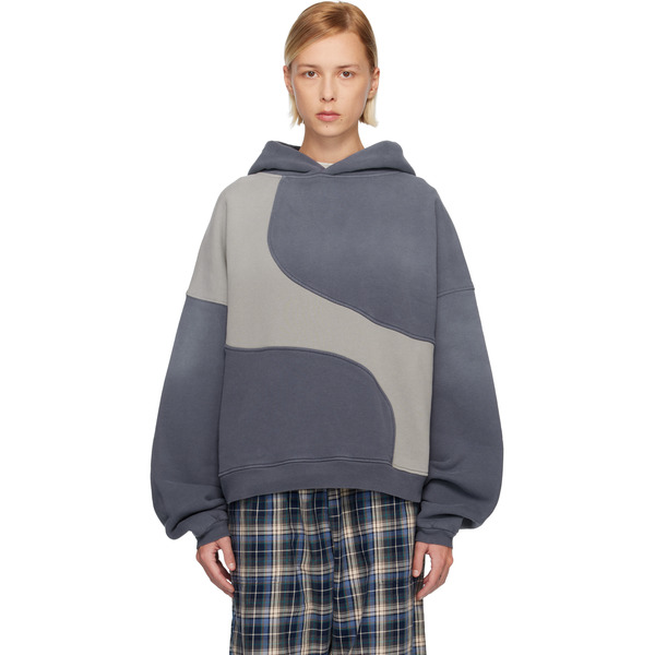  Erl Gray Wave Hoodie 