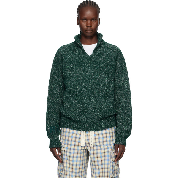  Erl Green Slit Neck Alpaca Polo 