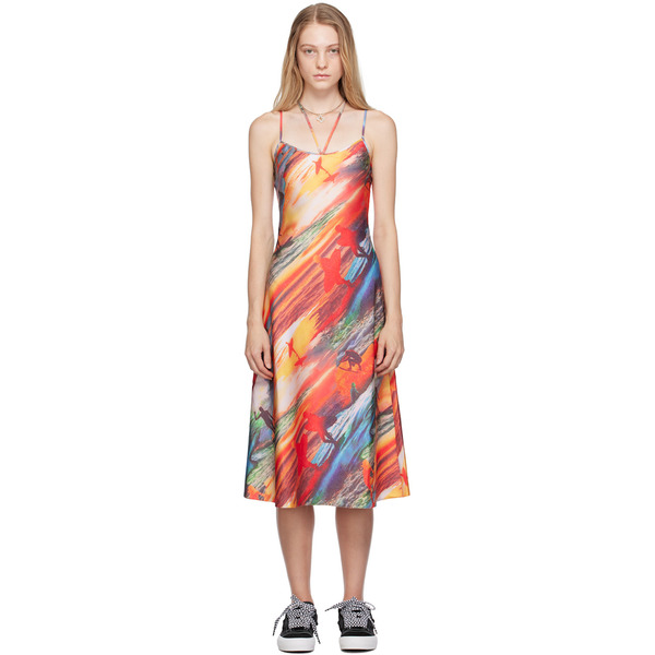  Erl Red Printed Midi Dress 