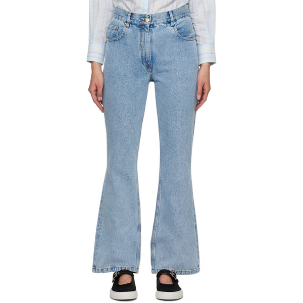  Ernest W. Baker Blue Flared Jeans 