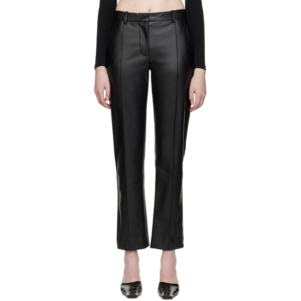  Esse Studios Black Classico Faux-leather Trousers 