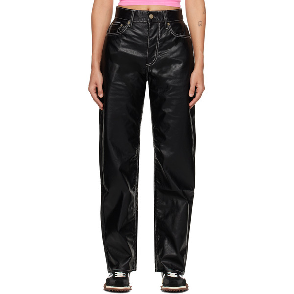  Eytys Black Benz Faux-leather Jeans 
