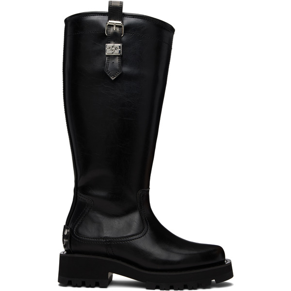  Ganni Black High Boots 
