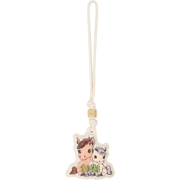  Ganni Off-white Pony Keychain 