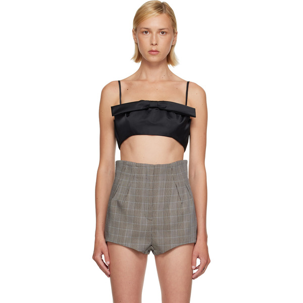  Givenchy Black Bow Detailing Cropped Top 