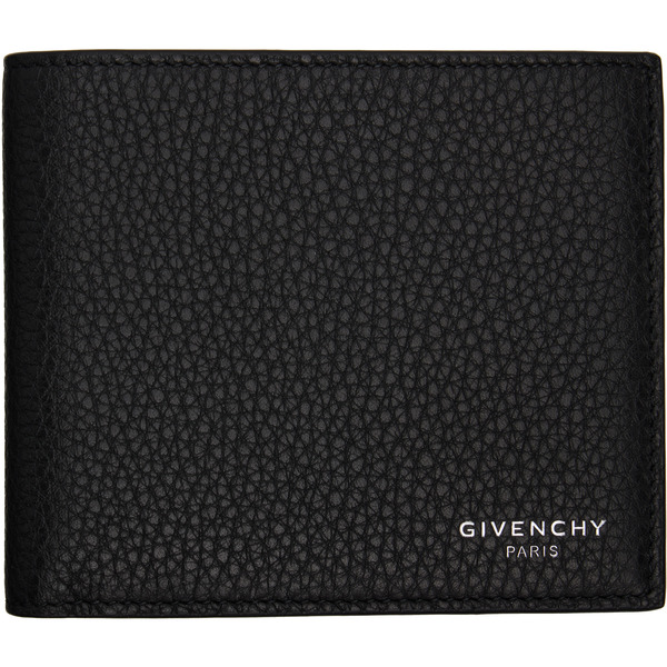  Givenchy Black Grained Leather Wallet 