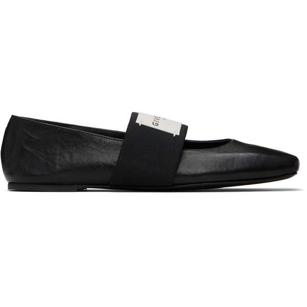 Givenchy Black Sliced Square Ballerina Flats 
