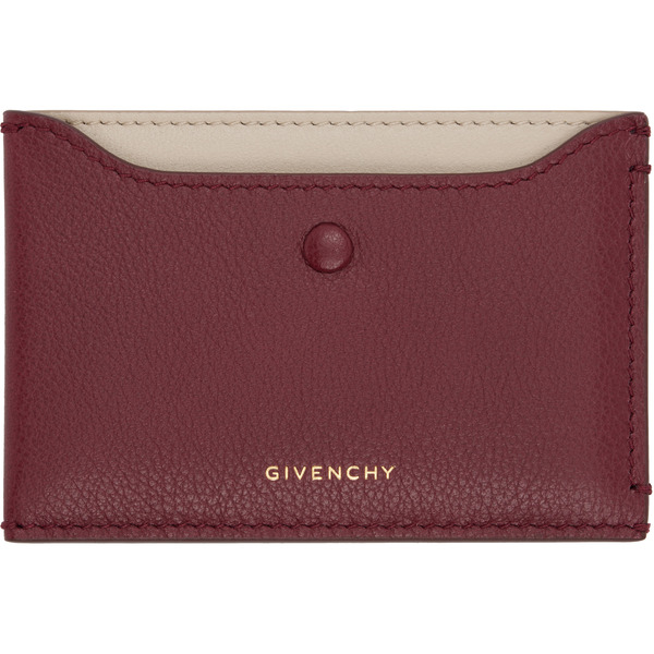  Givenchy Burgundy Calfskin Card Holder 