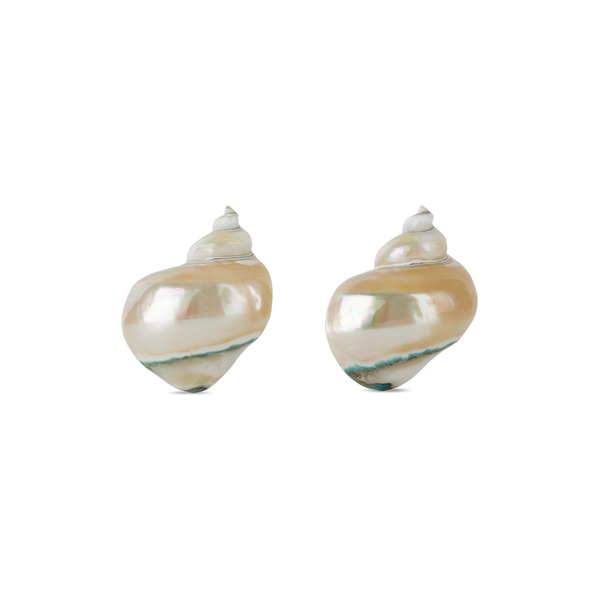  Gohar World Off-white Shell Napkin Ring Set 