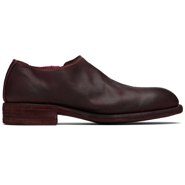  Guidi Burgundy 990e Slip-on Loafers 