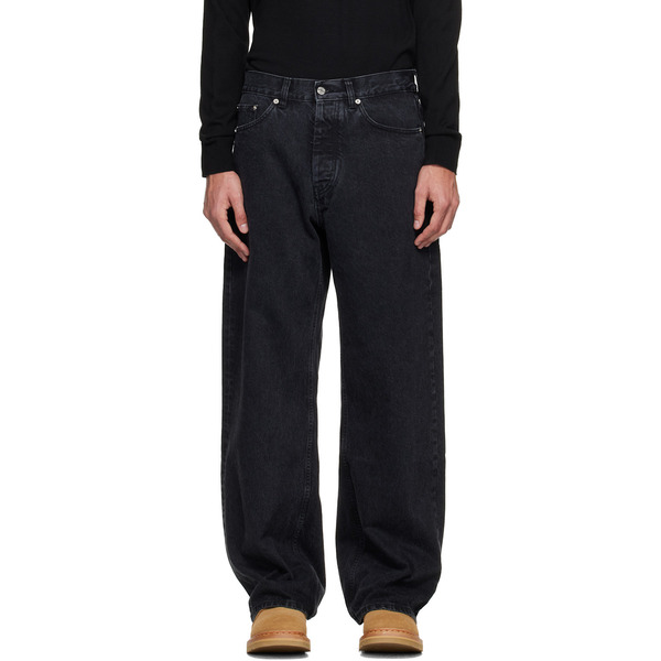  Hope Black Wide-leg Skid Jeans 