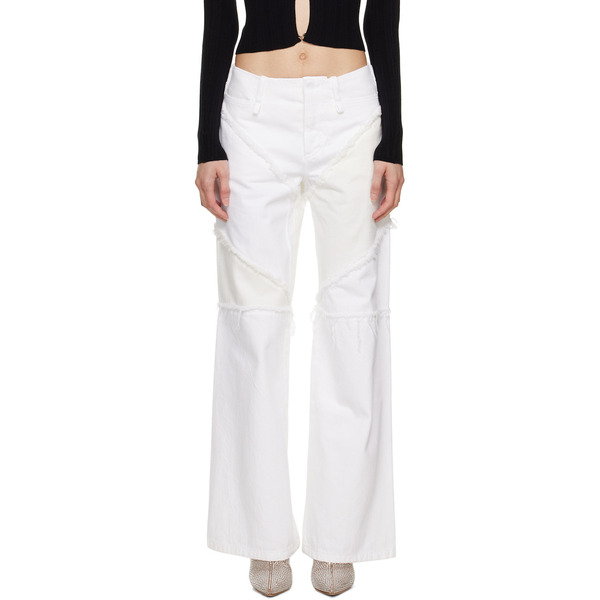  Ioannes White Combat Jeans 