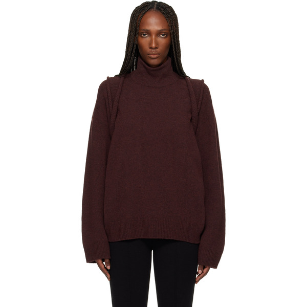  Issey Miyake Brown Backpack Knit Turtleneck 