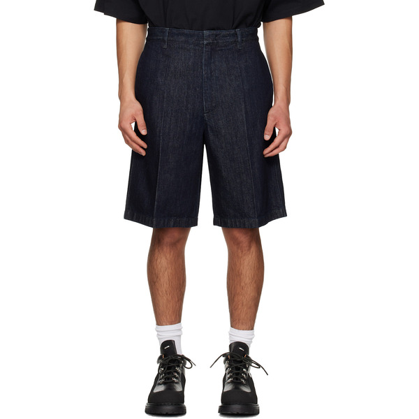  Jil Sander Navy Lightweight Denim Shorts 