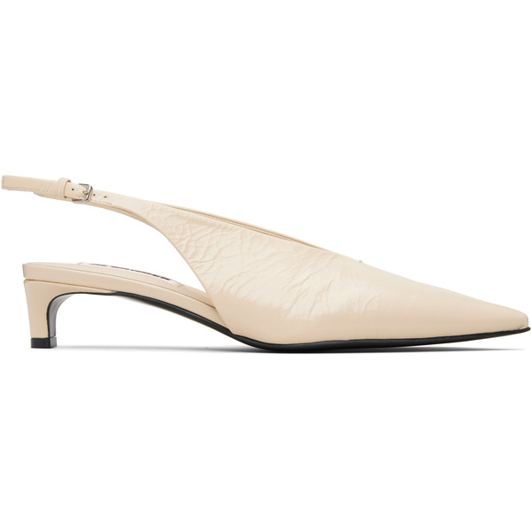  Jil Sander Off-white Slingback Heels 