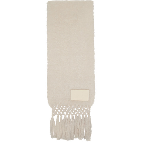  Jil Sander Off-white Wool Blend Scarf 