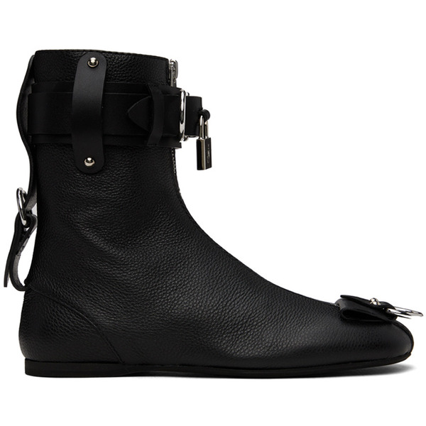  Jw Anderson Black Padlock Ankle Boots 